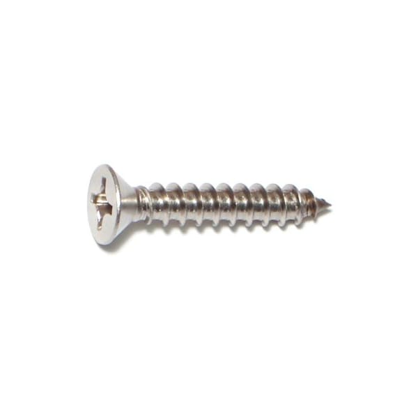 Midwest Fastener Sheet Metal Screw, #12 x 1-1/4 in, 18-8 Stainless Steel Flat Head Phillips Drive, 12 PK 35925 - main